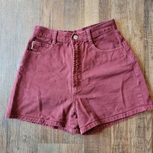 Vintage 90s Y2K BONGO Red High Waist Jean Shorts